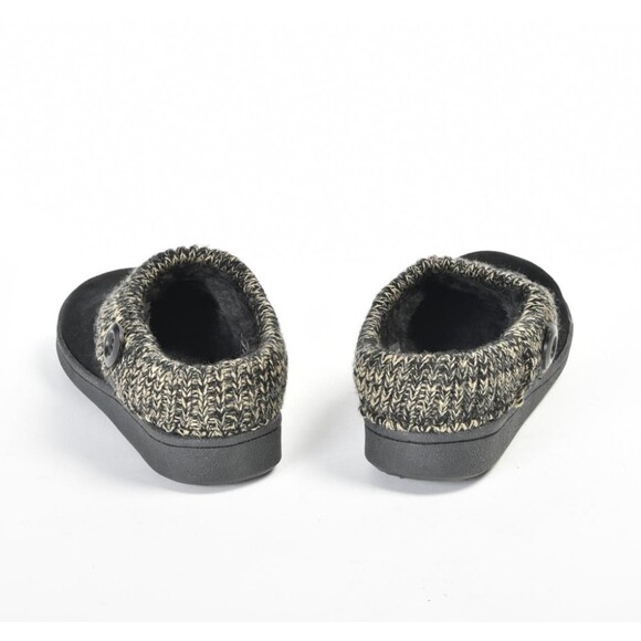 Clarks Black Suede Slide / House / Slipper Shoe w/ Rubber Sole Size 7 - Picture 4 of 5